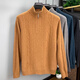 
Old man's head wool sweater men's knitted sweater in winter thick bottoming half high neck zipper thick warm pure 100% cardigan men EX9005 gray L Recommended 120-140Jin [Jin equals 0.5 kg]