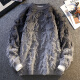 Bushman Gradientenpullover Herren Winter 2024 Neu eingedickter warmer Pullover-Herren-Destruktiven-Sensen-Sensenfaden-Fadenkleidung 9738 Grau 4xl etwa 165-180jin [Jin gleich 0,5 kg] kann getragen werden