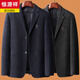 Hengyuanxiang Dad Autumn and Winter Outer Suit Middle-aged 40-50 Wedding Suit Men 60-year-old Father-in-law Wedding Banquet Dress Suit Top 820/Brown + Pants 190/XXXL Suitable for 150-165 Jin Jin equals 0.5 kg