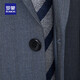 ROMON high-end men's suit clothing men's two-piece spring and autumn formal wedding dress jacket daddy suit 2266 gray. Double slit 165C (165) 90-105Jin Jin equals 0.5 kg