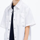 Little MO&Co. Children's clothing summer new style boys simple versatile short-sleeved shirt KBD2SHT001 denim white 110 110/56