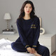 Un pijama de guifensiones para mujeres en otoño e invierno de algodón puro pantalones de manga larga set de dos piezas de dos piezas y otoño nuevo versión coreana lindo dibujos animados dulces fatelas sueltas de talla de talla de talla de talla para el hogar