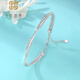 Luo Hua Cing Chun new PT950 fashionable laser bead platinum bracelet. Platinum shiny bracelet with adjustable opening. About 4mm thick. Platinum laser bead bracelet.