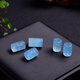 Fu Yunrui Natural Aquamarine Pattern Bucket Bead Through Hole Accessories DIY Bracelet Necklace Clavicle Chain LH71