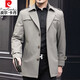 
Pierre cardin 2025 spring and autumn men's thin mid-length middle-aged daddy suit business casual jacket men middle-aged and elderly 50 gray (thin style) suit cloth windbreaker 17088A