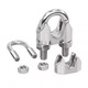Tianzhuo Hardware 304/316 stainless steel wire rope chuck chuck rolling head U-shaped clip lock buckle clip M2M3M4-M32mm 304 material 6mm (2 pieces)