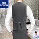 Romon ROMON suit vest suit men's groom best man wedding dress vest suit vest shirt trousers three-piece suit a2011 black gray vest M 85-106Jin[Jin equals 0.5 kg]