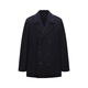 GIOVANNI VALENTINO wool mid-length woolen coat jacket men's business casual windbreaker suit collar slim top Navy XL