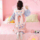 Manidu autumn and winter children's warm baby girl's pajamas set coral velvet nightgown home girl's hooded girl's home clothes WH7822 nightgown set 120 12 size recommended 35Jin Jin equals 0.5kg -45Jin Jin equals 0.5kg