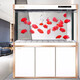 Fujian Jiang (minjiang) large fish tank living room and household underfloor filter aquarium ecological water-free office Fengshui dragon fish tank wine red 150 length 50 width 155 height [narrow side style] + 688 filter package