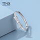 TTMIX platinum bow ring for women PT950 plain ring adjustable platinum wedding ring for girlfriend 1.7-1.9g