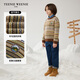Teenie Weenie Kids Bären Kinderkleidung 24 Herbst- und Winterjungen farbenfrohe gestreifte Jacquard Pullover Pullover Pullover Brown 130 cm