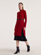 Gloria New Year Red Woolen Suit Women's Winter New Commuting Red Dress Black Skirt 1BCCAA040 53R Pepper Red L