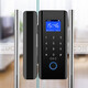 Zucheng Glass Door Lock Double Door Swipe Card Password Smart Access Lock Electronic Lock F659 Office Glass Door Fingerprint Lock WiFi Model_(Single Open Glass Door + Side Strip)