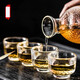 Zhushengmo (ZHUSHENGMO) Japanese wine set glass sake cup soju pot fruit wine cup plum white wine cup small glass wine warmer home set transparent model 1 pot 1 cylinder 4 cups