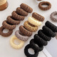 Jieweiyi's new thickened hair accessories, widened rubber band hair ties, high ponytail, high elasticity and durable hair ropes BH-FQ126 mixed color 5 pieces in bag