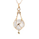 Caizhi 18k gold pearl net pocket crystal pendant dream catcher DIY detachable necklace one pendant (no chain including universal buckle) ready for sale