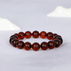 Famous Amber Family Blood Amber Bracelet Women's Natural Amber Single Circle Bead Maroon Bracelet Birthday Gift About 11+mm