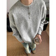 7 high-quality gray American Henry collar sweaters for men, winter plus velvet, high-end, lazy style, bottoming sweaters, casual jackets CRB-M143 light gray XL