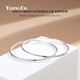 Yijin 925 sterling silver large hoop earrings 2025 new Korean temperament internet celebrity earrings earrings girl birthday gift glossy silver earrings 40mm