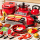 Xidici plays a kitchen toys children's large-size girl cooking set boy simulated kitchenware chewy music delivery storage box [81 pieces set] chewy music induction cooker 61 children's day gift 61 gift 618