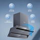 Sakura (SAKURA) range hood top side double suction 7-shaped 21 cubic cube large suction first-level energy efficiency household kitchen dual air inlet intelligent touch hood stove set KA01+B9209 [5.0KW multi-size smoke stove set]