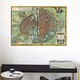 Retro decorative painting core sticker art European city Paris in the 16th century