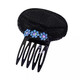 Zhuo Keke Top Clip Bangs Invisible Hair Clip Women's Forehead Rhinestone Insert Comb Hair Accessories Pad Hair Roots Top Hair Artifact Hairpin Black Rhinestone Pad Hair Insert Comb