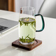 Niye glass green tea cup high borosilicate hot water resistant cup men's office single monkey Kui special drinking utensil with handle