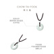 Chow Tai Fook Jade Peace Buckle Jade Pendant Necklace Pendant with Beads and Thin Brown Rope Women's Birthday Gift K65131 K65131