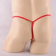 Männer sexy Unterwäsche transparent thong sexy verlockende weiche und atmungsaktive Eisseide Unterwäsche Herrenhöhle-Schritt Offene T-Trübchen rote Uniform Größe
