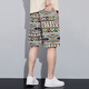 Trueves Chinese style linen shorts men's summer thin loose straight pants handsome big shorts men's ice silk cotton linen five-point pants 691 color + 692 black and gray XL