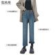 Xue Qianman straight-leg jeans for women in winter, plus velvet and thickened cigarette pants, small high-waist slim trousers, plus velvet pants for women