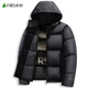 SHANSHAN (FIRS) Black Gold Series Goie Down Veste pour l'hiver pour hommes Nouveaux vestes épaissies épaissies à l'épaississement 702 Black M (170)