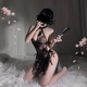 惹火猫（cupidcat）情趣内衣丝袜制服诱惑角色扮演免脱蕾丝透视性感大码睡衣R1345黑