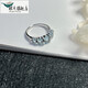 Shengbei 1.80 carat aquamarine ring women's natural colored gemstone jewelry 925 silver inlaid jewelry No. 13