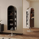 Panda Chunqiu Ganzkörperspiegel bodenhöre rotierende Dressing Spiegel Bücherregal Home Magazine Rack Schlafzimmer Anpassungspiegel Speicher Objektiv Linsen Schrank Milch Weiß weiß