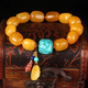 Zhenghe Jewelry Boutique Chicken Fat Yellow Beeswax DIY Bracelet with Nanhong Weight 19.05g