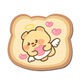 Mojia (mojia) forme spéciale toast ours souris tampon petite protection du poignet mignon girl girl ins style ordinateur bureau bosses yx-1396 [bonjour ours] pas de spécifications