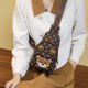 North bag fashion small bag new versatile playful and cute shoulder messenger bag casual chest bag birthday gift to girlfriend coffee color