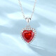 Xingtang Ocean Heart Necklace New Pure Silver Tanzanite Heart-Shaped Necklace Full of Diamonds Fashionable Simple Love Pendant 925 FDDZ-028-Ocean Blue