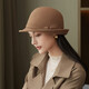 Buta Hat Women's Winter British Retro Hat Versatile Woolen Fisherman Hat Warm and Fashionable Curly Basin Hat Camel