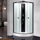 Integrated shower room integrated shower room arc fan-shaped wet and dry separation enclosed bath room glass partition household integrated shower room with toilet integrated shower room integrated bathroom with toilet wash basin without roof J-D1 without roof with top spray 0.9*0.9*2.17 without steam