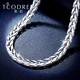 Ruofei pt950 platinum necklace men's fashionable and trendy solid gold necklace men's platinum thick chain clavicle chain platinum 950 60 cm 29.76 grams about 4.8mm