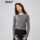 ONLY fashionable and versatile slim fit splicing suit short sweater for women 12343A020 G51 medium flower yarn gray XS 155/76A