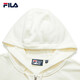 
FILA official women's jacket autumn top colorful trendy plus velvet warm cardigan hooded bear jacket milk salt white-F51W138599FIV (plus velvet) 160/80A/S