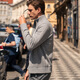 Mr. Stoff reines Woll -Strickjacke Herren 2025 Frühling und Herbst Neues verdickte Langarm -Strickjacke BT12312 Vulkanasche S (165)