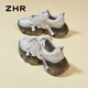 Chaussures de papa zhr pour les femmes Légères semelles épaisses Chaussures décontractées reprises.