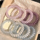 Strawberry Coconut Series Phone Cord Hair Tie Shiny Temperament Rubber Band Women's Hair Tie High Elasticity Durable Traceless Hair Tie 4 Bags 16 Strawberry + Mango + Grape + Mint