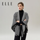 Elle Houndstooth Wollschal für Frauen im Winter Neue Mode vielseitiger Schal für Frauen Cloak Office Klassiker Schwarz